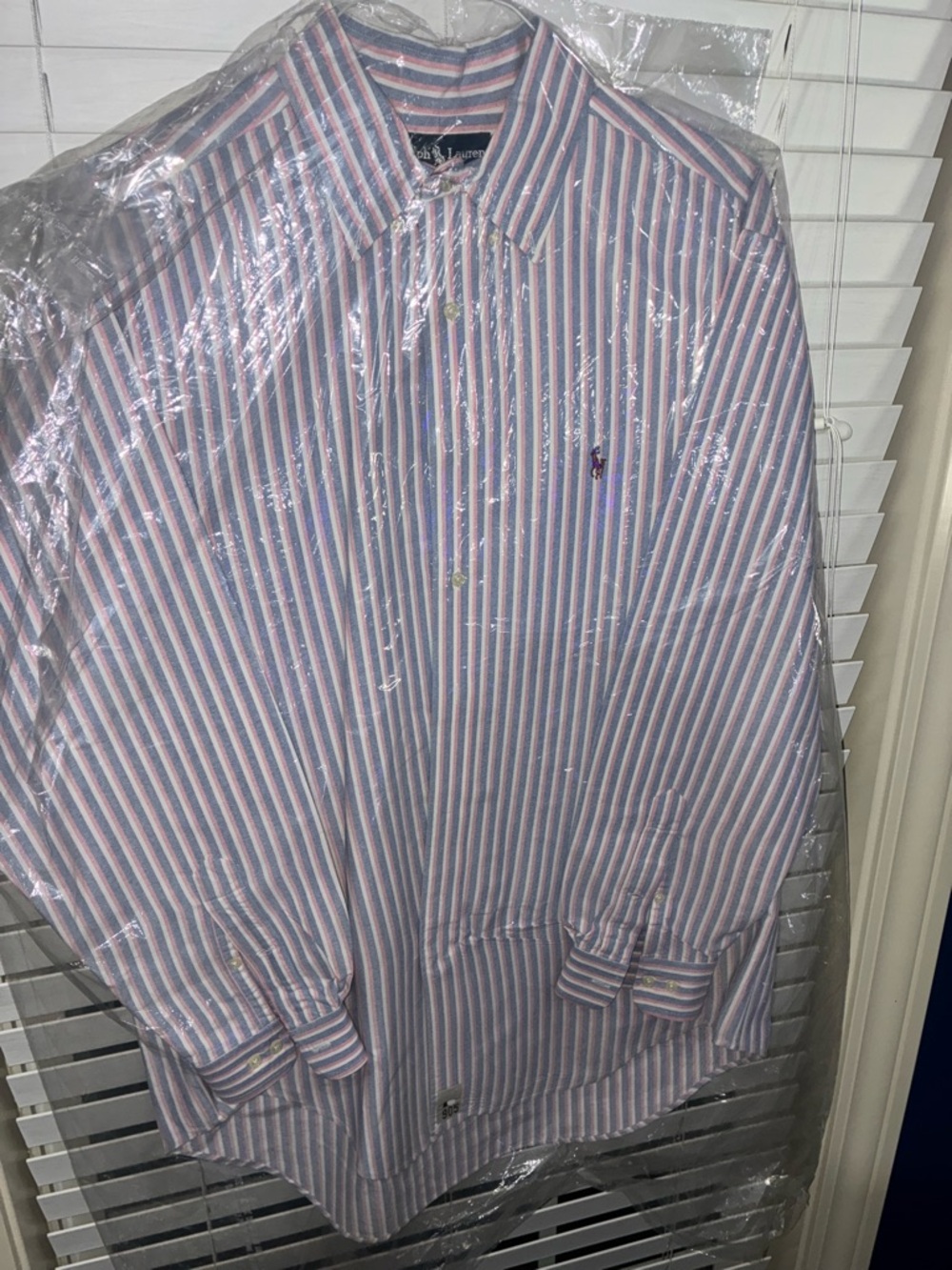 Polo by Ralph Lauren Blue and Pink Striped Button-Down Shirt